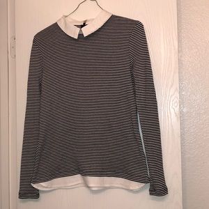 Tory Burch ‘Patsy’ collard long sleeve shirt